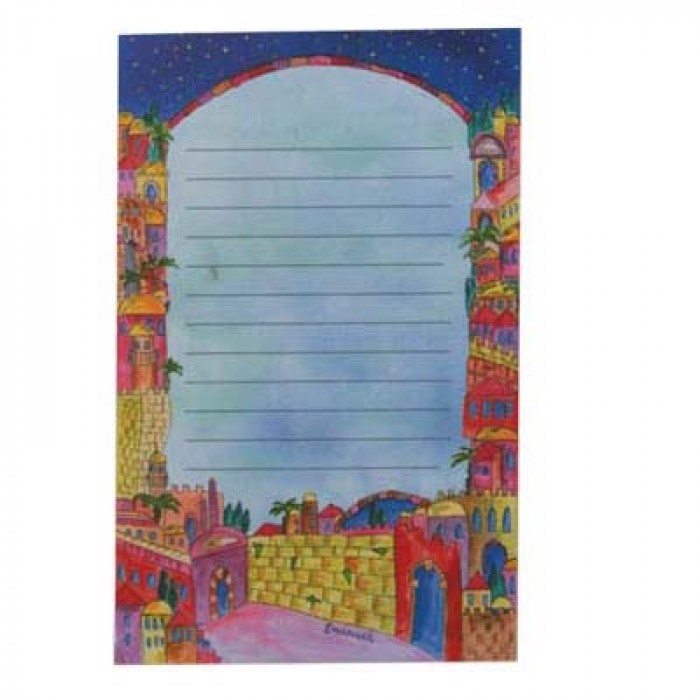 Magnetic Notepad with Jerusalem Scene by Yair Emanuel