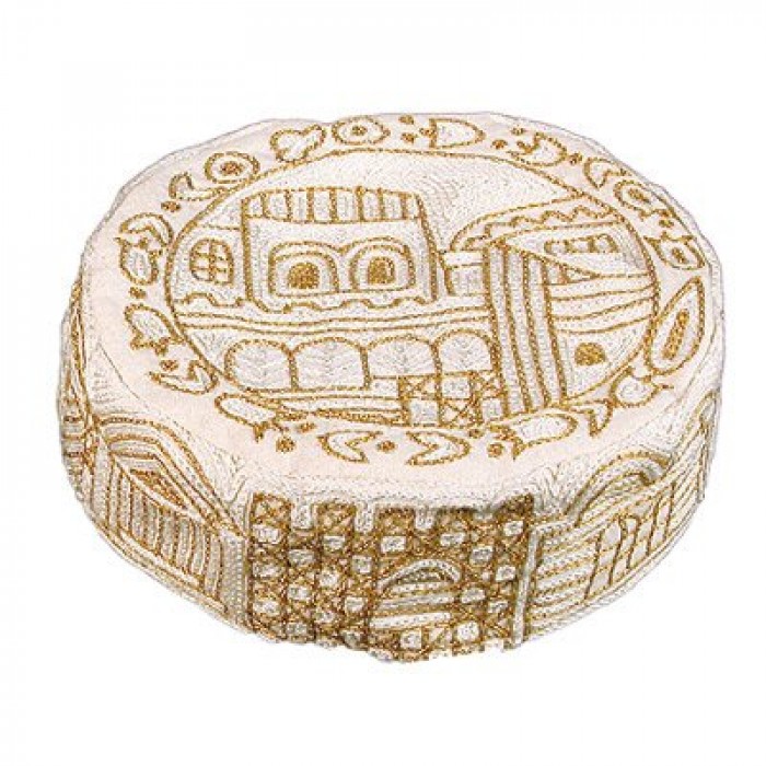 Yair Emanuel Hand Embroidered Hat – Golden Jerusalem Structures