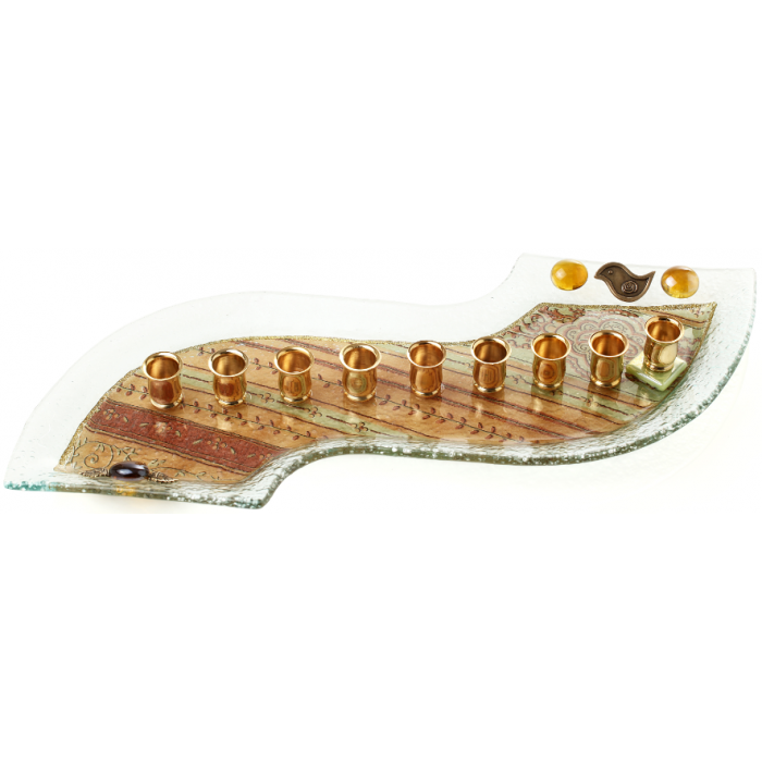 ‘S’ Shaped Menorah With Gold Colours