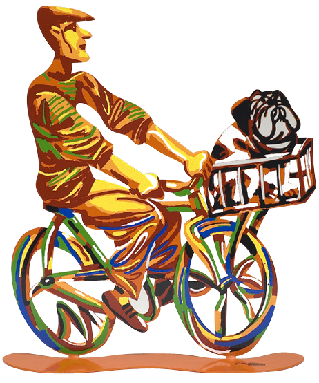David Gerstein Country Ride Bike Rider Sculpture