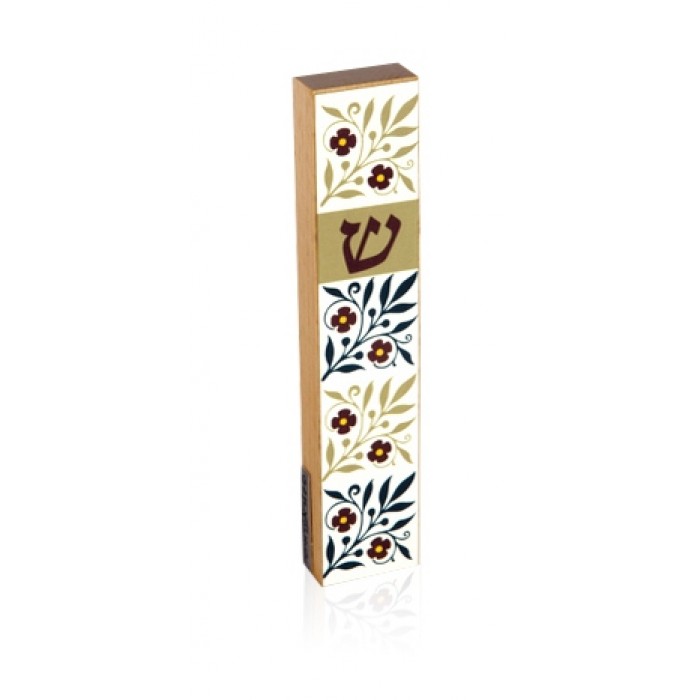Bright Flowers and Traditional Shin Mezuzah