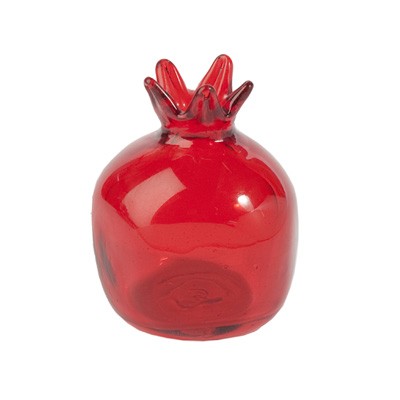 Red Glass Pomegranate by Yair Emanuel - Small