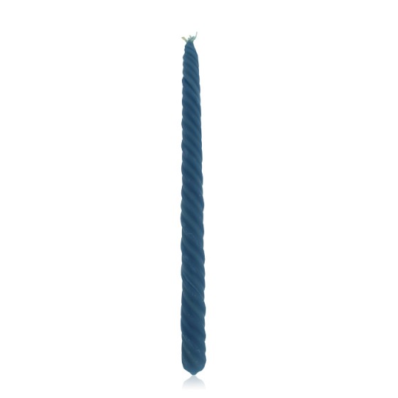 Galilee Style Candles Blue Havdalah Candle with Braids and Cylinder