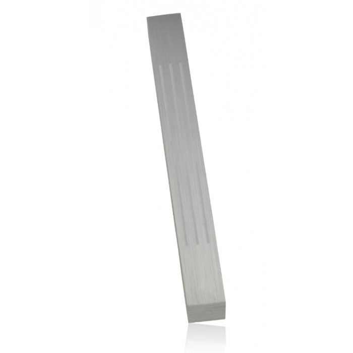 Silver Lined Brushed Aluminum Mezuzah by Adi Sidler