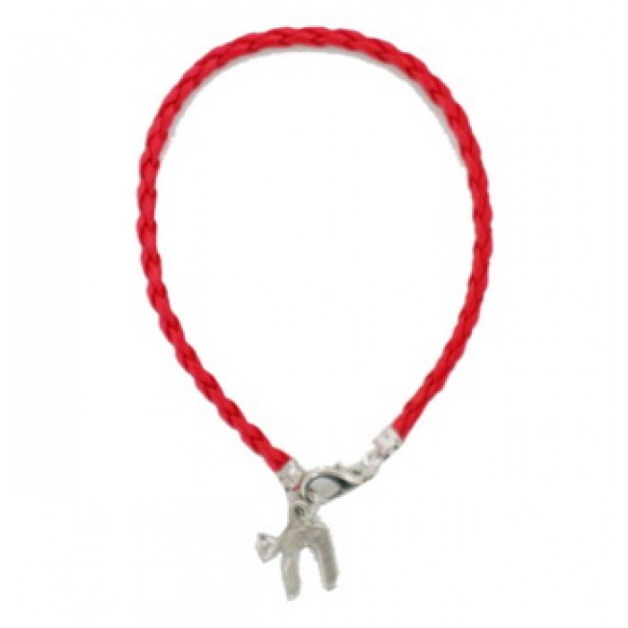 Set of 12, 20 Centimetre Red Kaballah Bracelet with "Chai" Symbol
