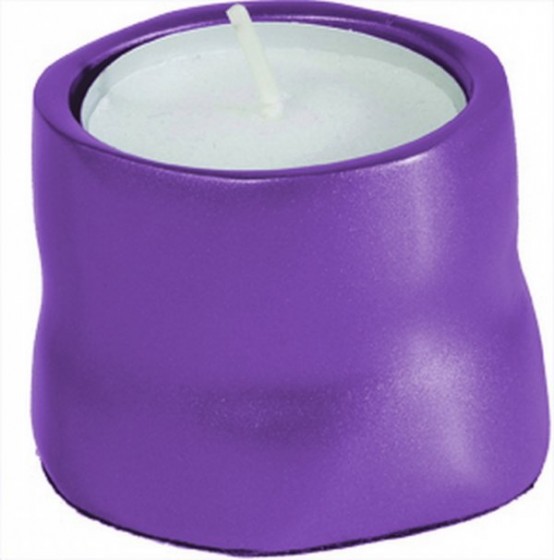 Yair Emanuel Purple Anodized Aluminum Shabbat Candlestick