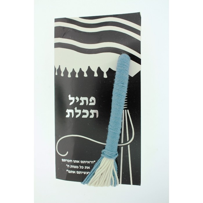 Ra’avad Thick Tekhelet String Set with Blue and White Strings