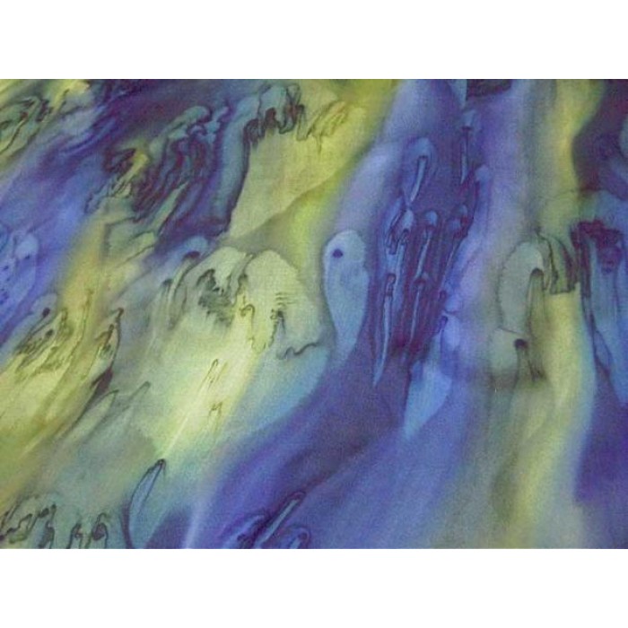 Lime & Purple Silk Scarf by Galilee Silks