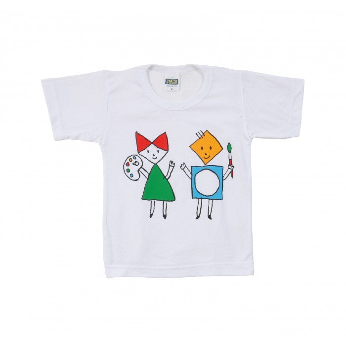 Kid's ‘Muzi and Muzah’ T-Shirt with Artist’s Palate and Paint Brush