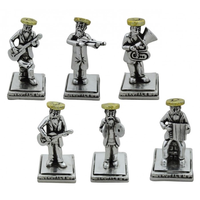 Figurine Set with Hassid Playing Various Instruments (6 pieces)