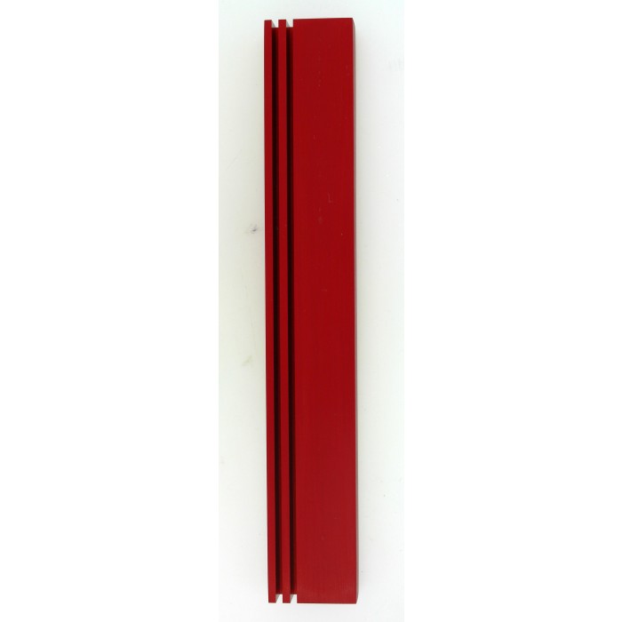 Red Track Mezuzah in Anodized Aluminum by Adi Sidler