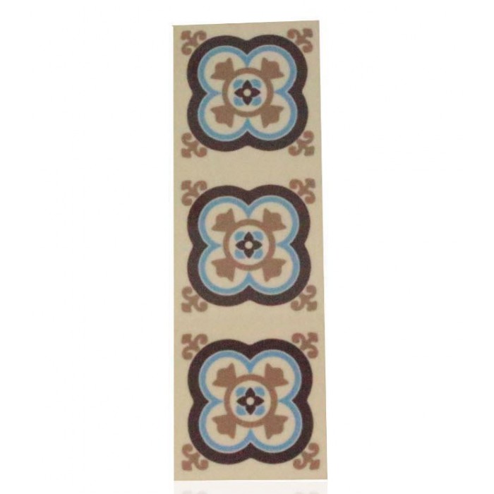 Border Tile with Decorative Floral Design