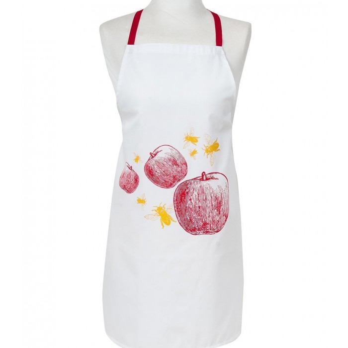 Apron with Apples & Bees Design in Cotton