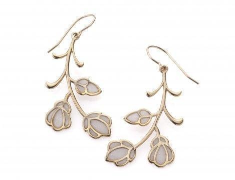 Hook Earrings with Flower Design- Adina Plastelina