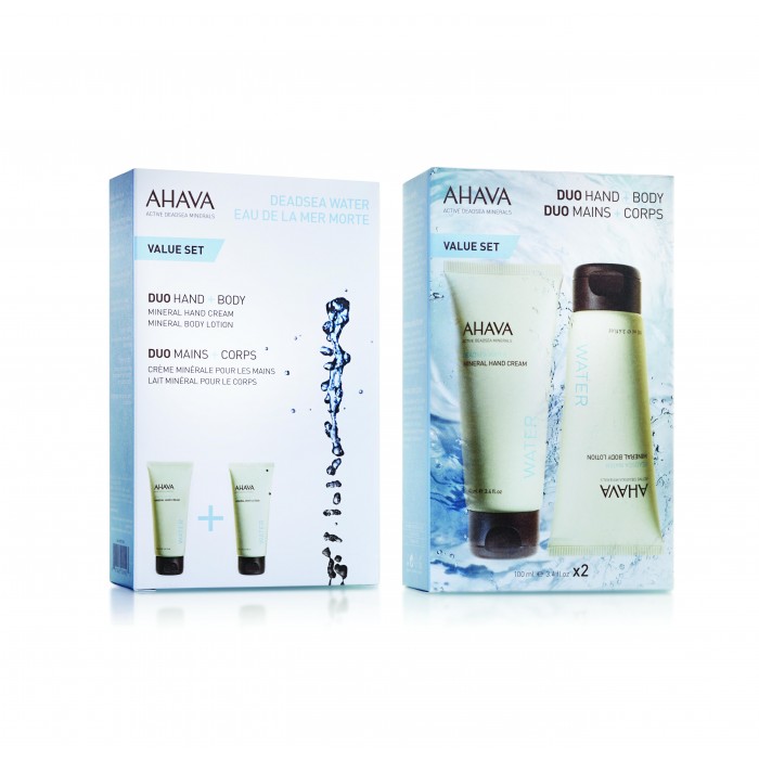 AHAVA Kit of Water Hand Cream & Body Lotion 