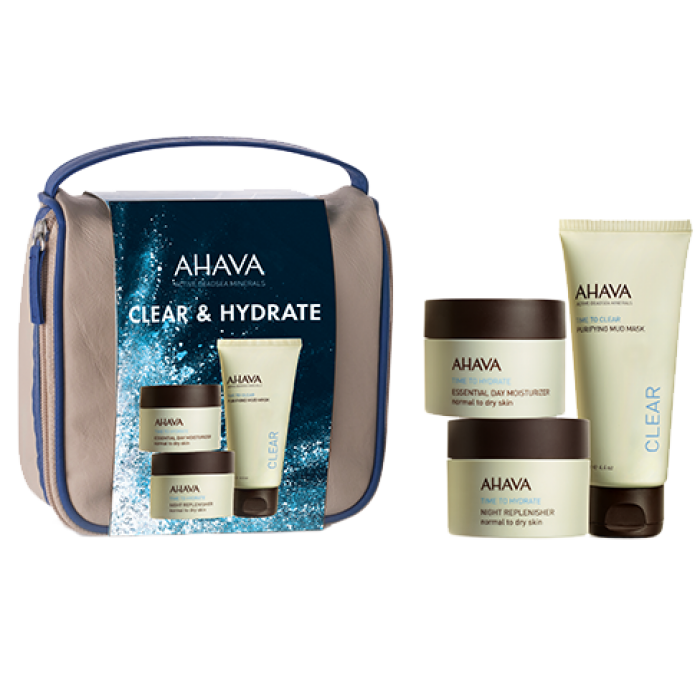 AHAVA Kit with Day Moisturizer & Night Cream & Mud Mask