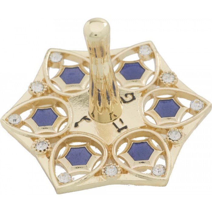 Dreidel with Diamond Shape and Crystals