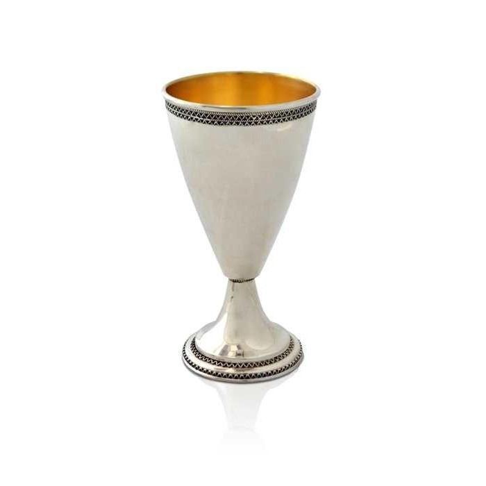 Kiddush Sterling Silver Cup in Classic Filigree Design by Nadav Art
