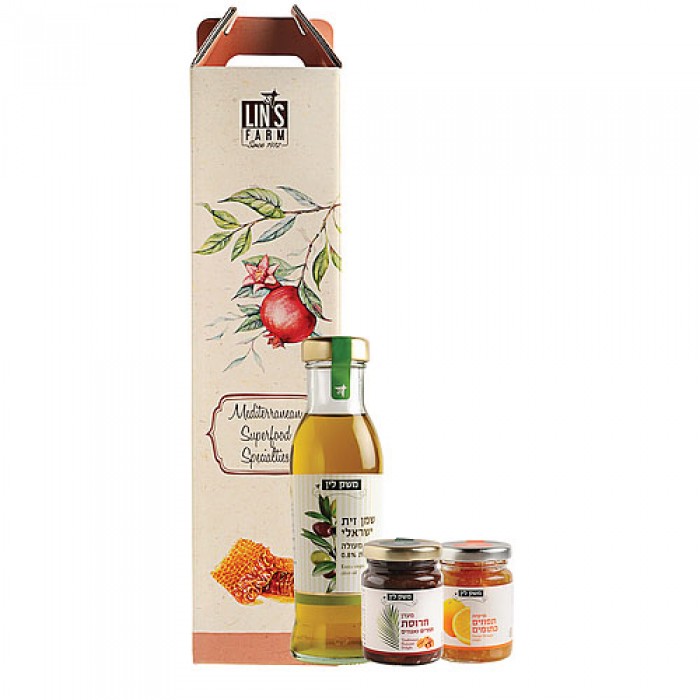 Mediterranean Superfoods Specialties Gift Box by Lin's Farm – Pomegranates