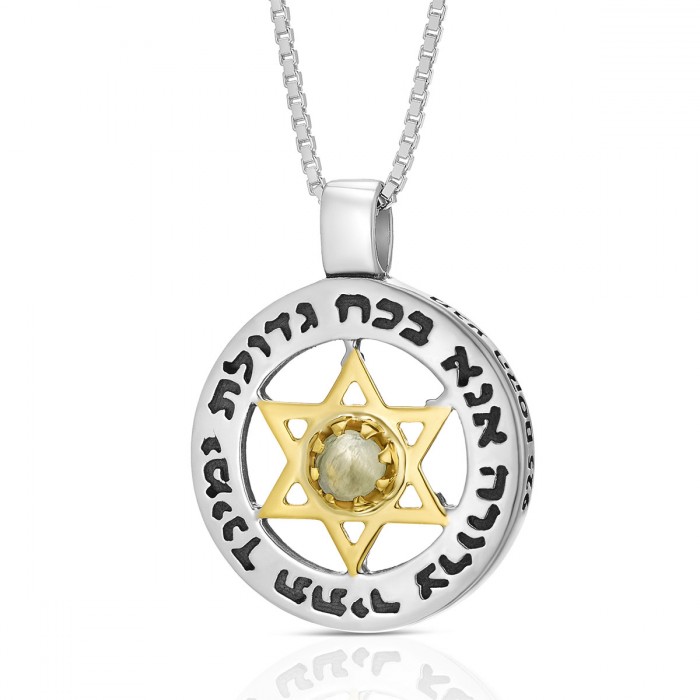 Disc Pendant with Jacob's Blessing & Magen David
