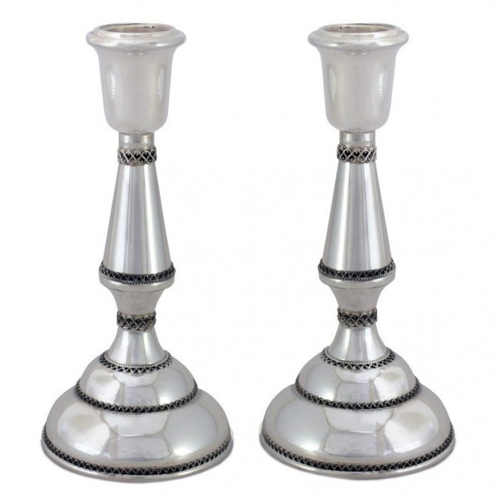Sterling Silver Candlesticks with Filigree by Nadav Art