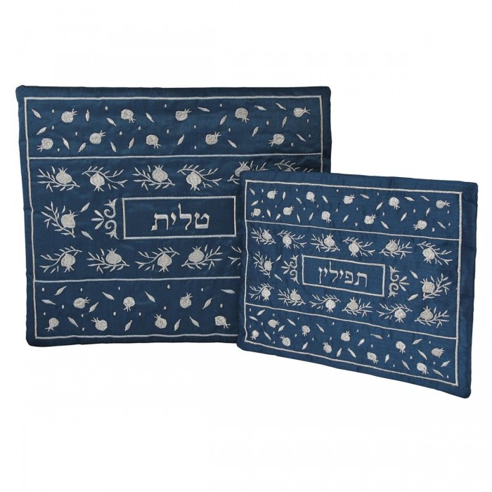 Yair Emanuel Tallit and Tefillin Bag Set with Pomegranate Patterns