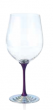 Kiddush Glass with Colorful Aluminum Base and Crystal Top in Purple by Nadav Art
