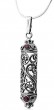 Rafael Jewelry Amulet Pendant in Sterling Silver with Ruby