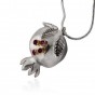 Rafael Jewelry Pomegranate Pendant in Sterling Silver with Ruby in Yellow Gold