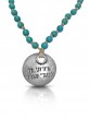 Turquoise & Silver Necklace with Shiviti Engraving