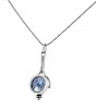 Round Pendant in Sterling Silver & Roman Glass by Rafael Jewelry