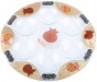Glass Seder Plate with Pomegranates in Red Tones