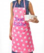 Apron in Pink with White Bubble Design