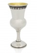 Kiddush Cup in Sterling Silver with Bold Filigree Design by Nadav Art