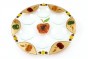 Rosh Hashanah Seder Plate with Apple Motif in Glass