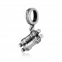 925 Sterling Silver Torah Scrolls Charm Without Coating
