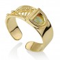 Modern Roman Glass Ring in 14K Gold by Ben Jewelry
