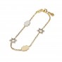 14K Yellow Gold Bracelet with Hamsa and Star of David Ben Jewelry