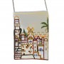 Yair Emanuel Embroidered Bag of Jerusalem Skyline in White