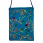 Embroidered Yair Emanuel Turquoise Bag with Flowers