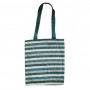 Yair Emanuel Striped Hand Bag in Shades of Blue