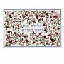 Yair Emanuel Seder Pillow Cover with Swirling Pomegranate Design and Hebrew Text