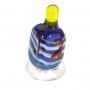Yair Emanuel Exclusive Glass Dreidel with Blue and Yellow Design