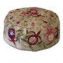 Yair Emanuel Hand Embroidered Hat – Golden Pomegranates and Leaves