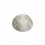Ivory Satin Kippah with Four Sections and Rim