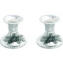 Chandelier Candlesticks with Pearl and Grape Clusters in Nickel