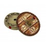Round Handmade Dreidel in Brown Haya Sham
