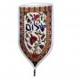 Yair Emanuel Shield Tapestry Hebrew Shalom (Large/ White)