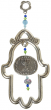 Small Pewter Hollow Hamsa with Menorah Depiction