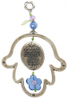 Pewter Hollow Hamsa with Colorful Beads